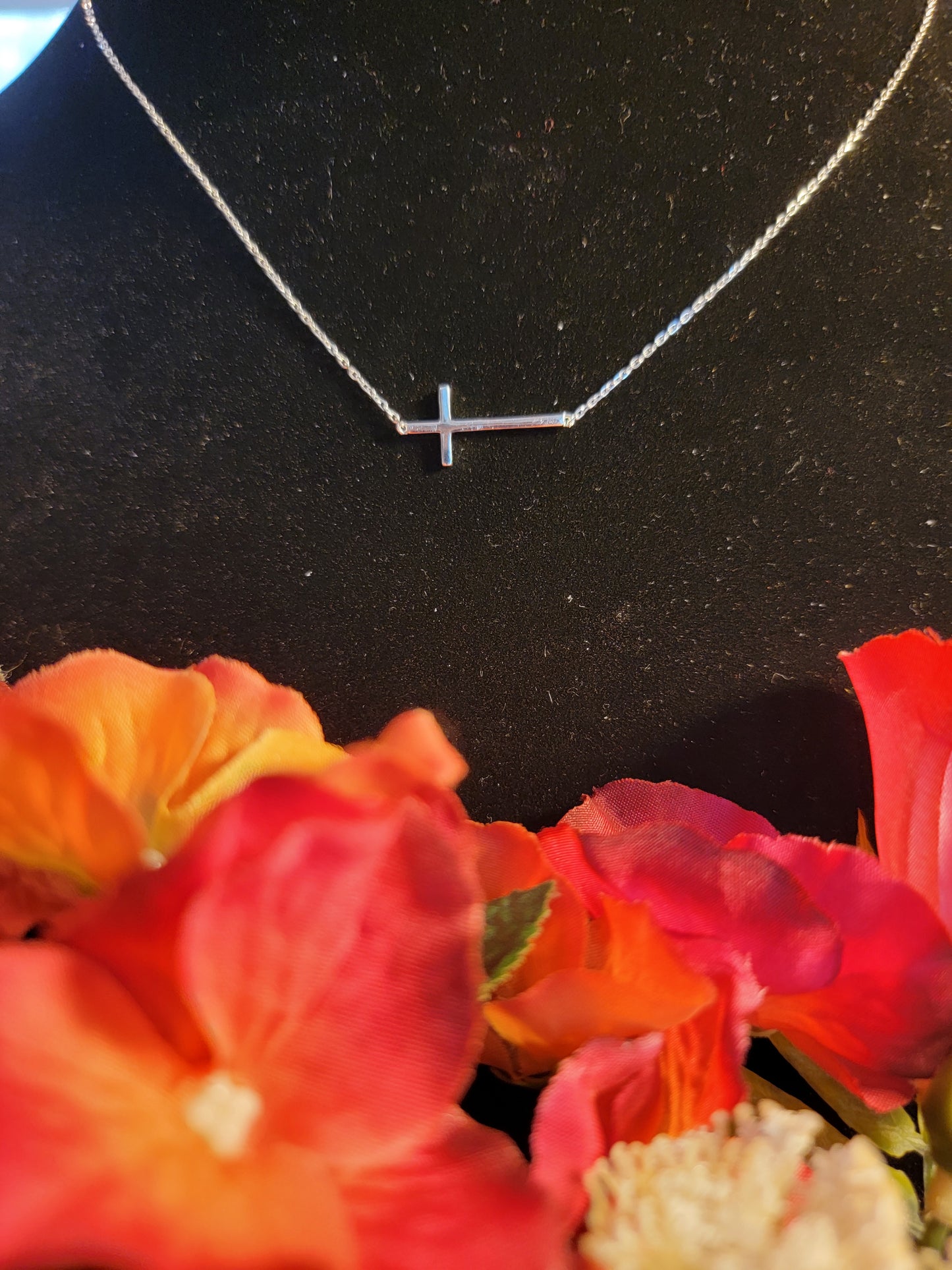 Sterling Silver Dainty Cross Necklace