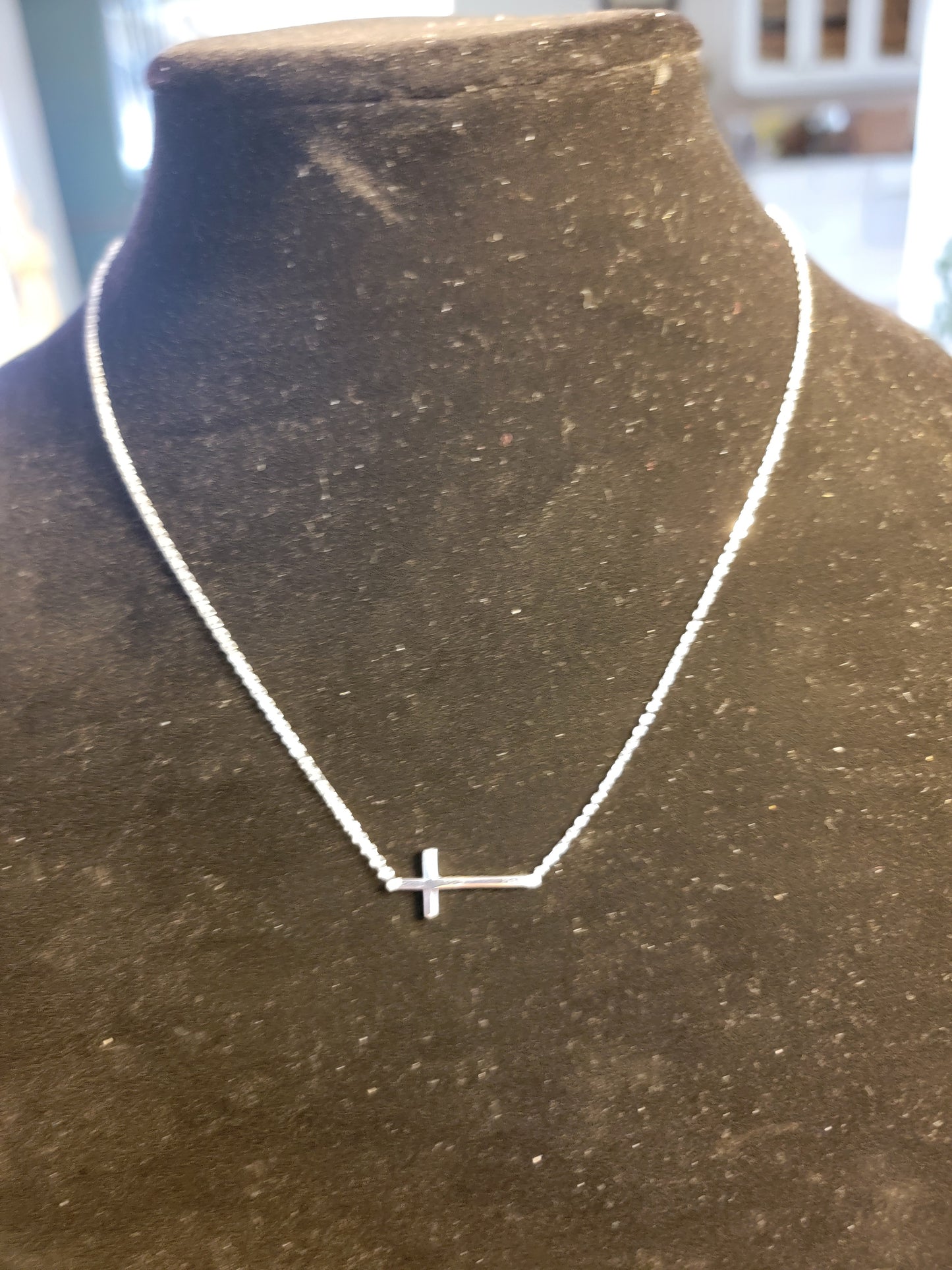 Sterling Silver Dainty Cross Necklace