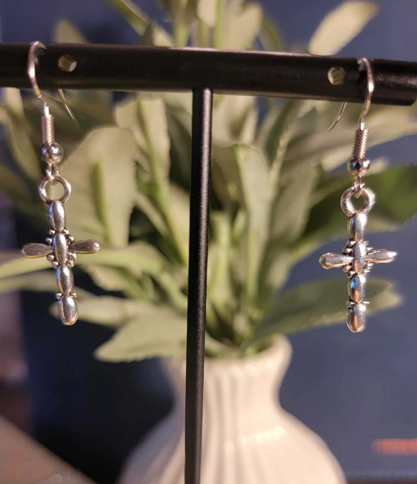 Simple Vintage Cross Dangle Earrings