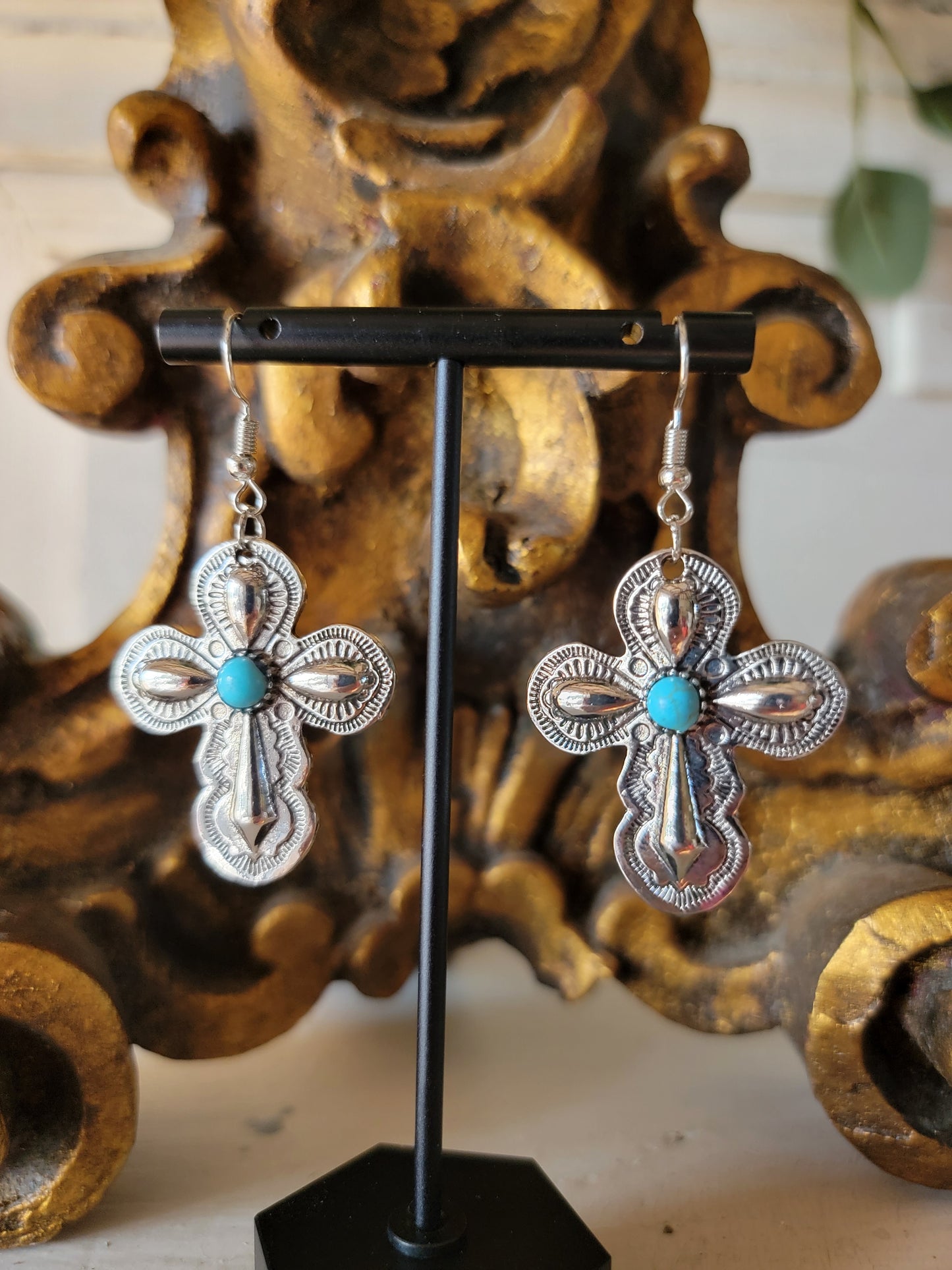 Boho Style Turquoise Dangle Earrings