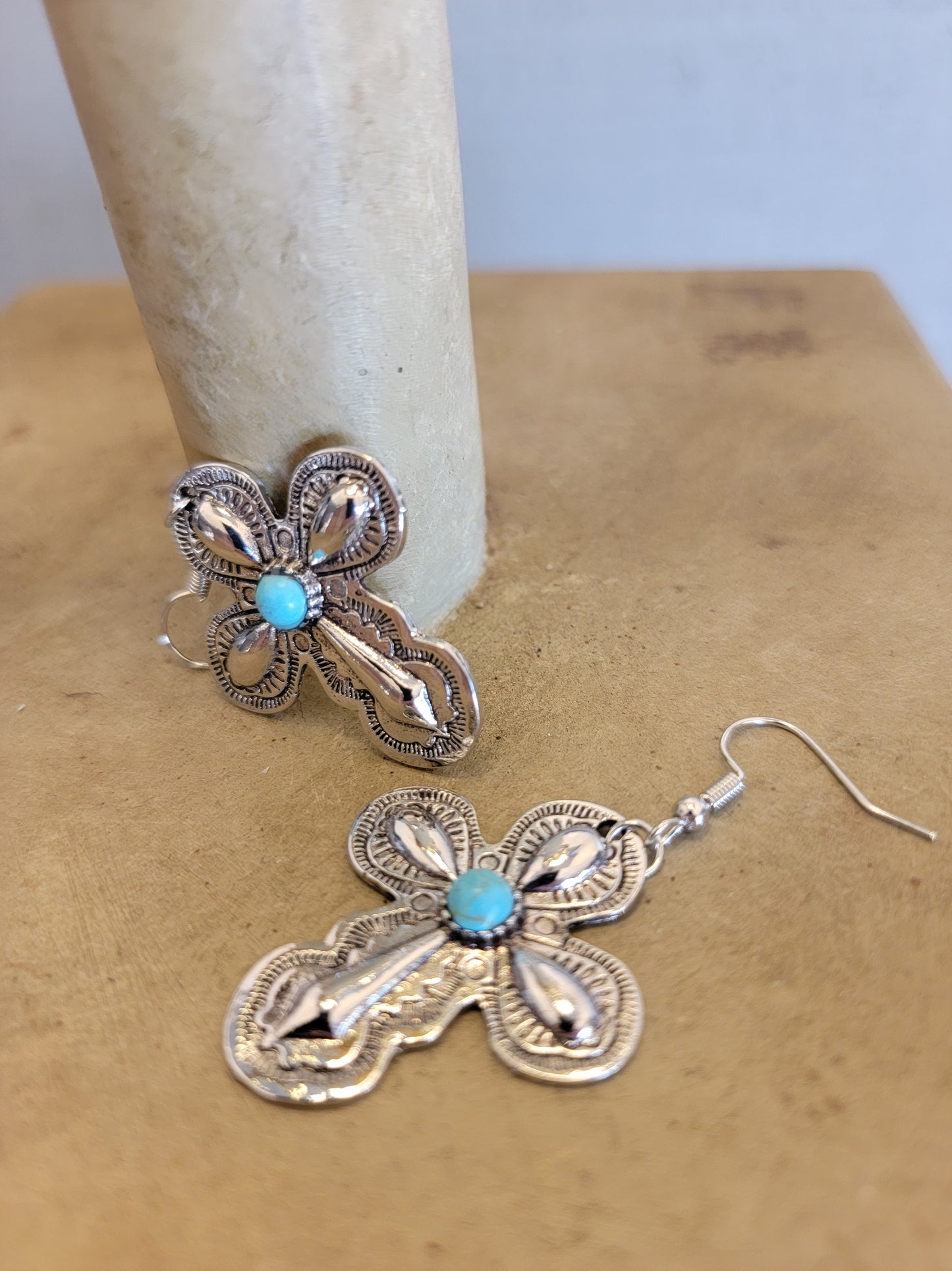 Boho Style Turquoise Dangle Earrings