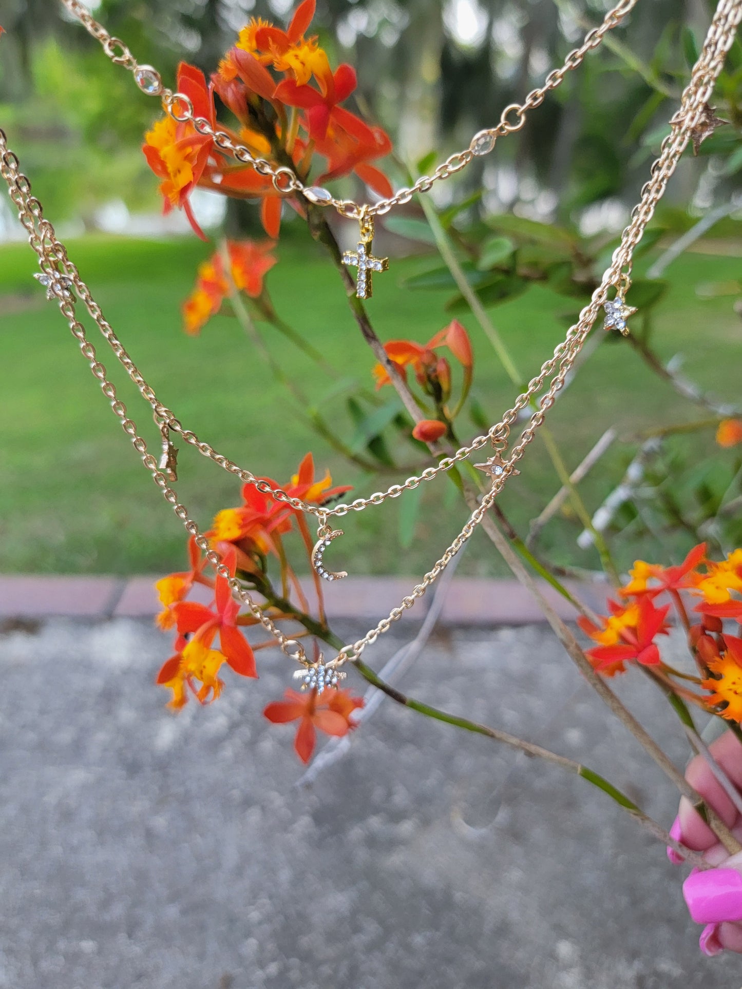 Multi-Layer Bohemian Cross Necklace