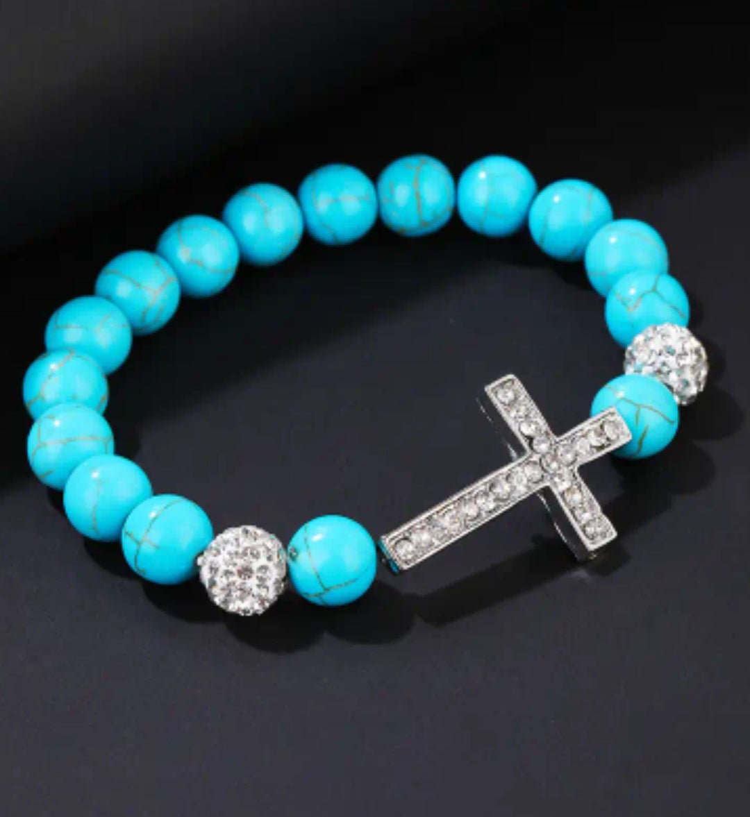Turquoise Cross Bracelet
