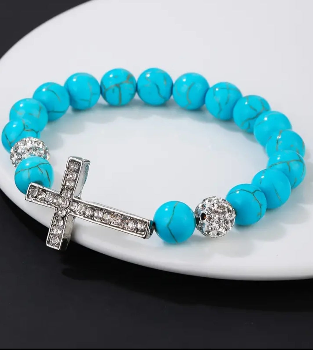 Turquoise Cross Bracelet