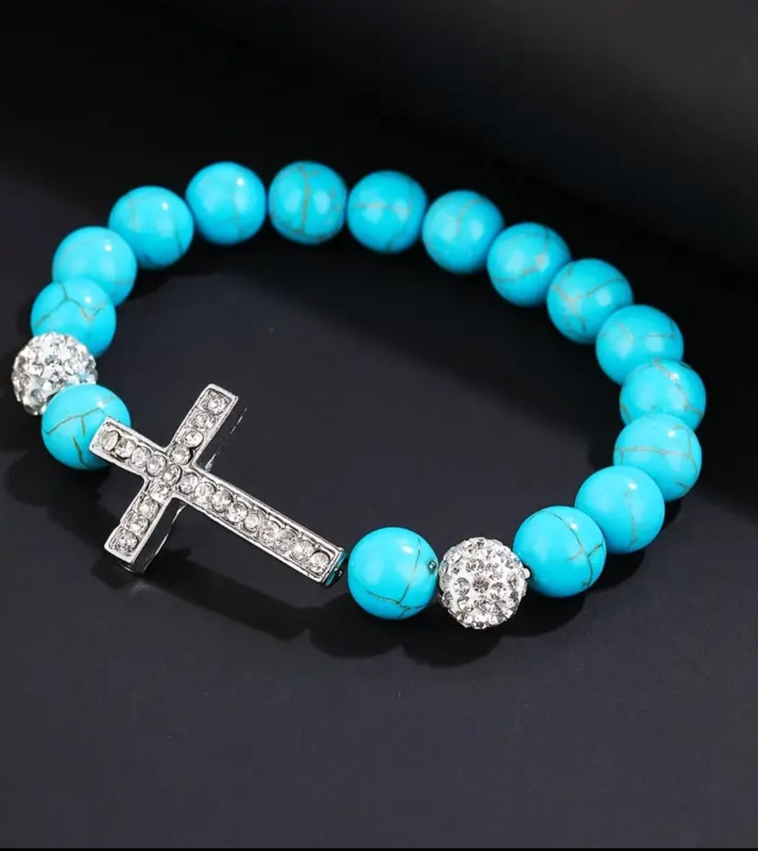Turquoise Cross Bracelet