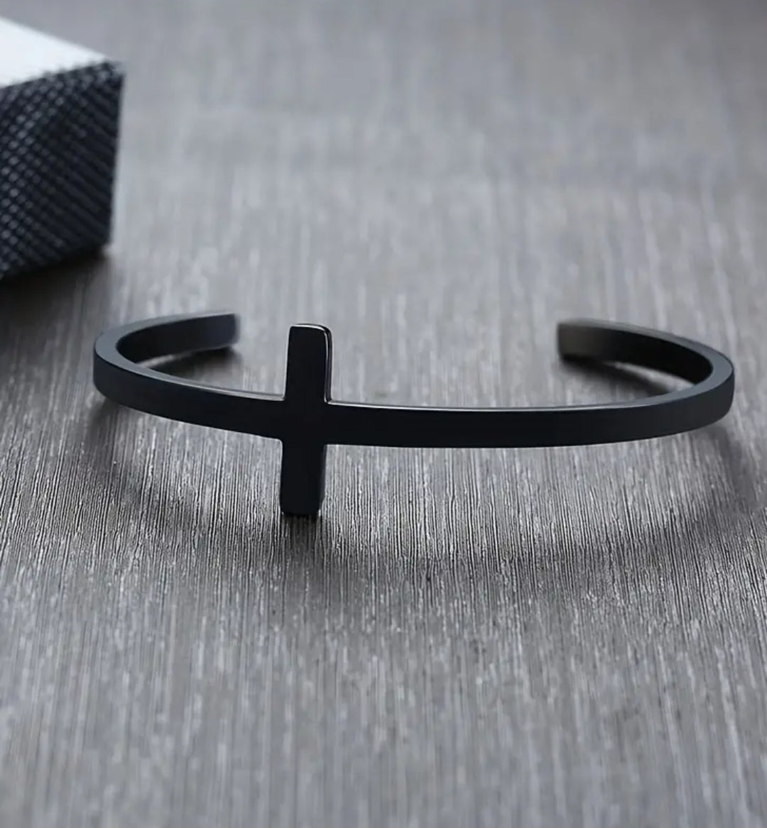 Black Cross Bracelet