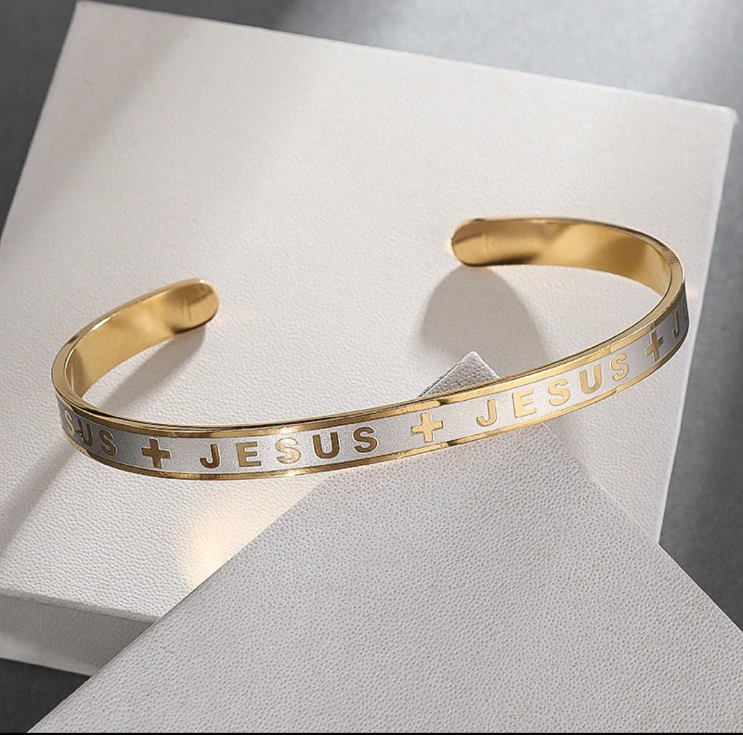 Stainless Steel Jesus Bracelet