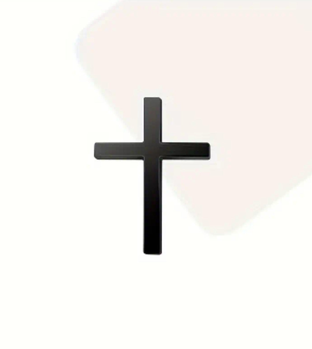 Car Emblem Cross Sticker- Black