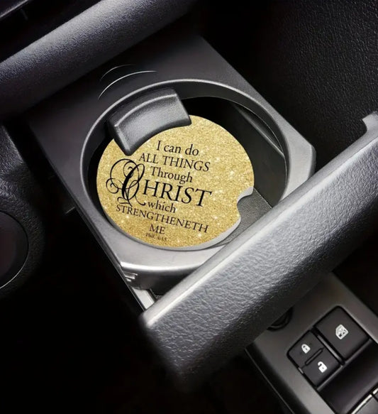 Car Cup Holder Coasters - I Can Do All Things