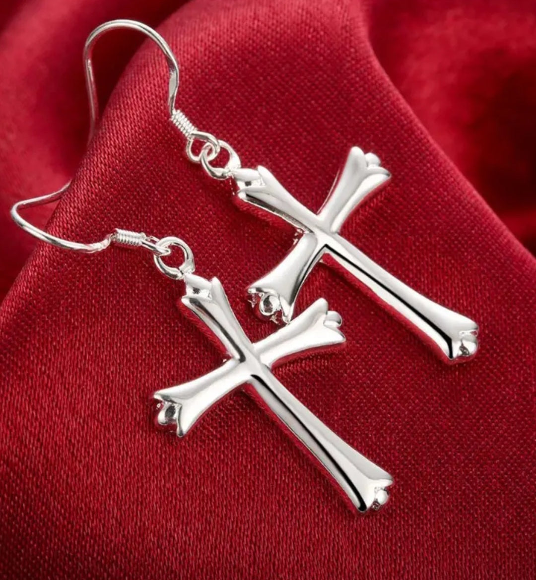 Dangle Cross Earrings