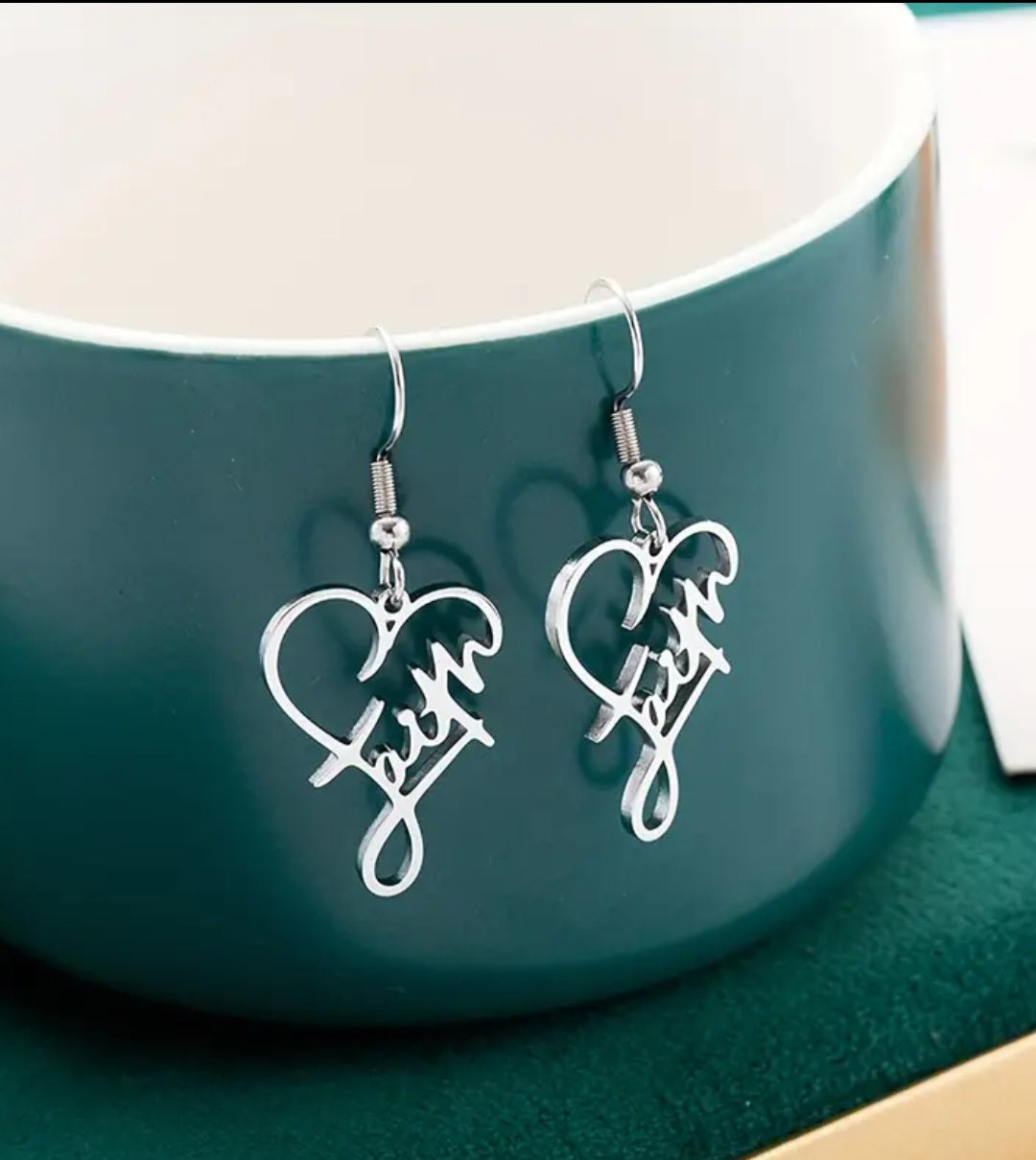 Faith Heart Earrings