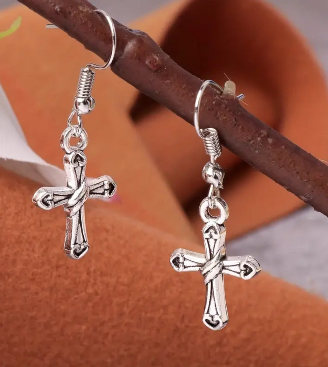 Simple Vintage Cross Wrap Dangle Earrings