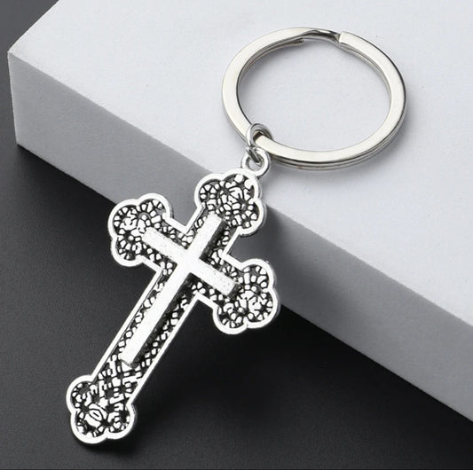 Elegant Cross Key Chain