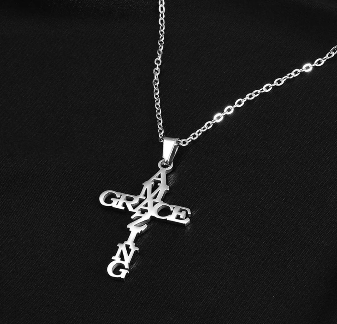 Amazing Grace Stainless Steel Necklace