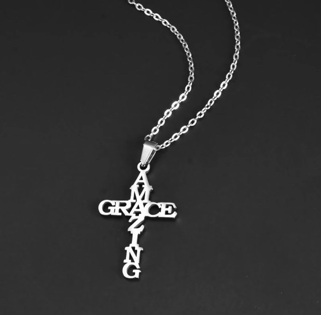 Amazing Grace Stainless Steel Necklace