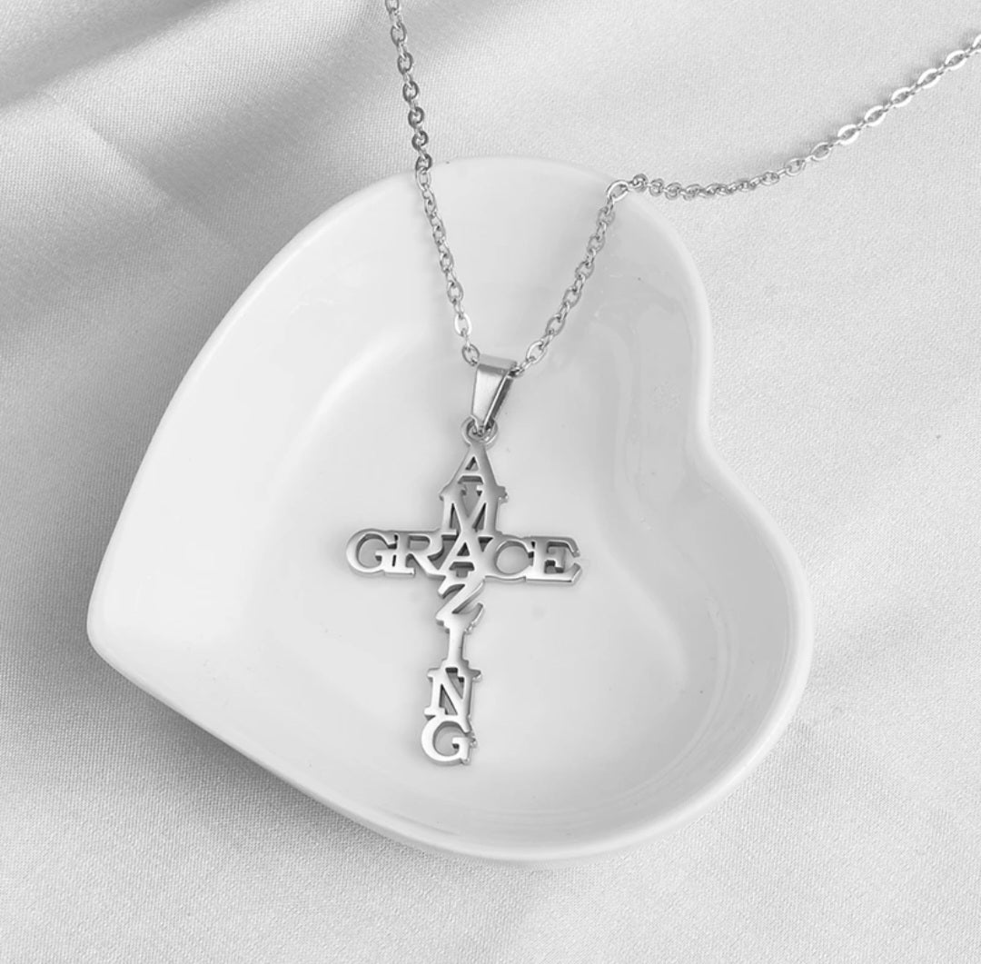 Amazing Grace Stainless Steel Necklace