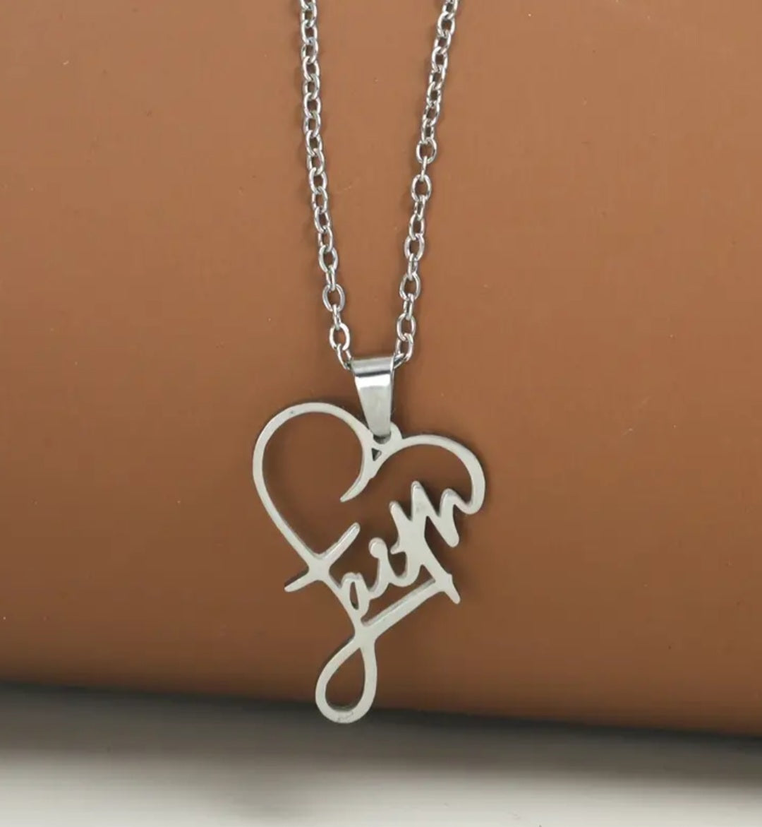 Faith Heart Necklace