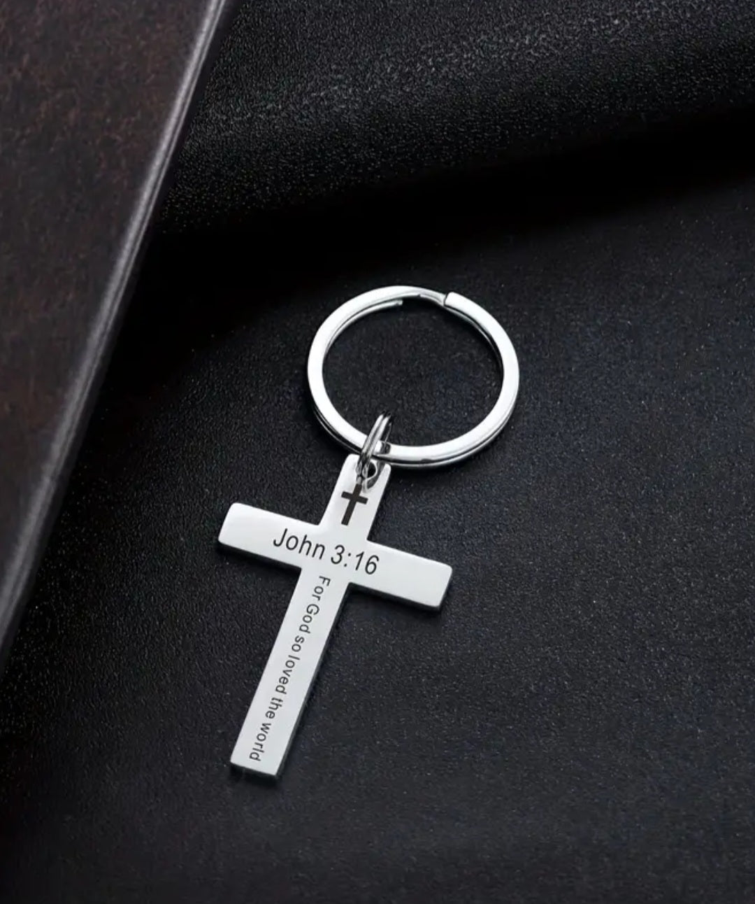 John 3:16 Cross Key Chain