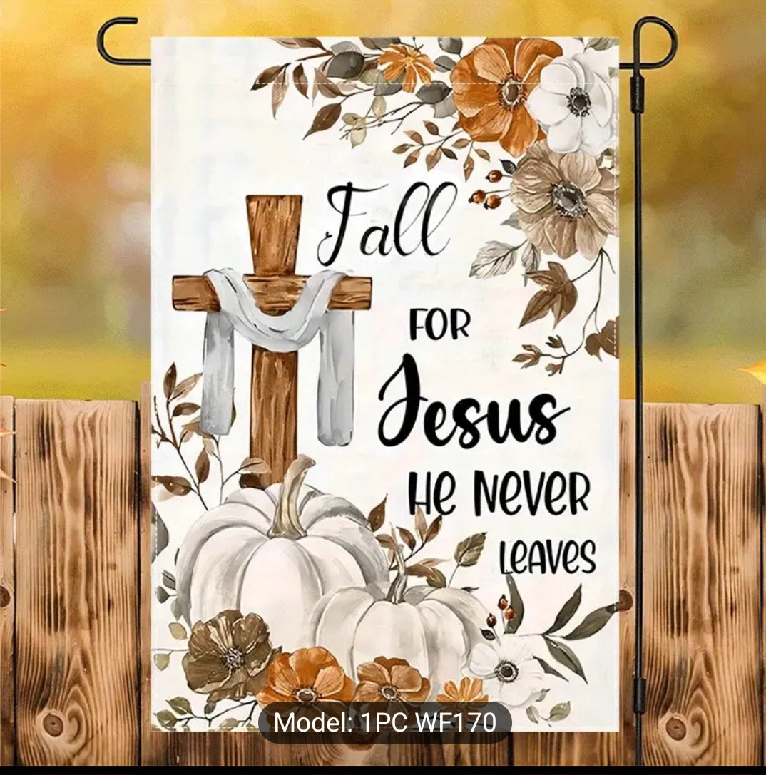 Fall for Jesus Garden Flag