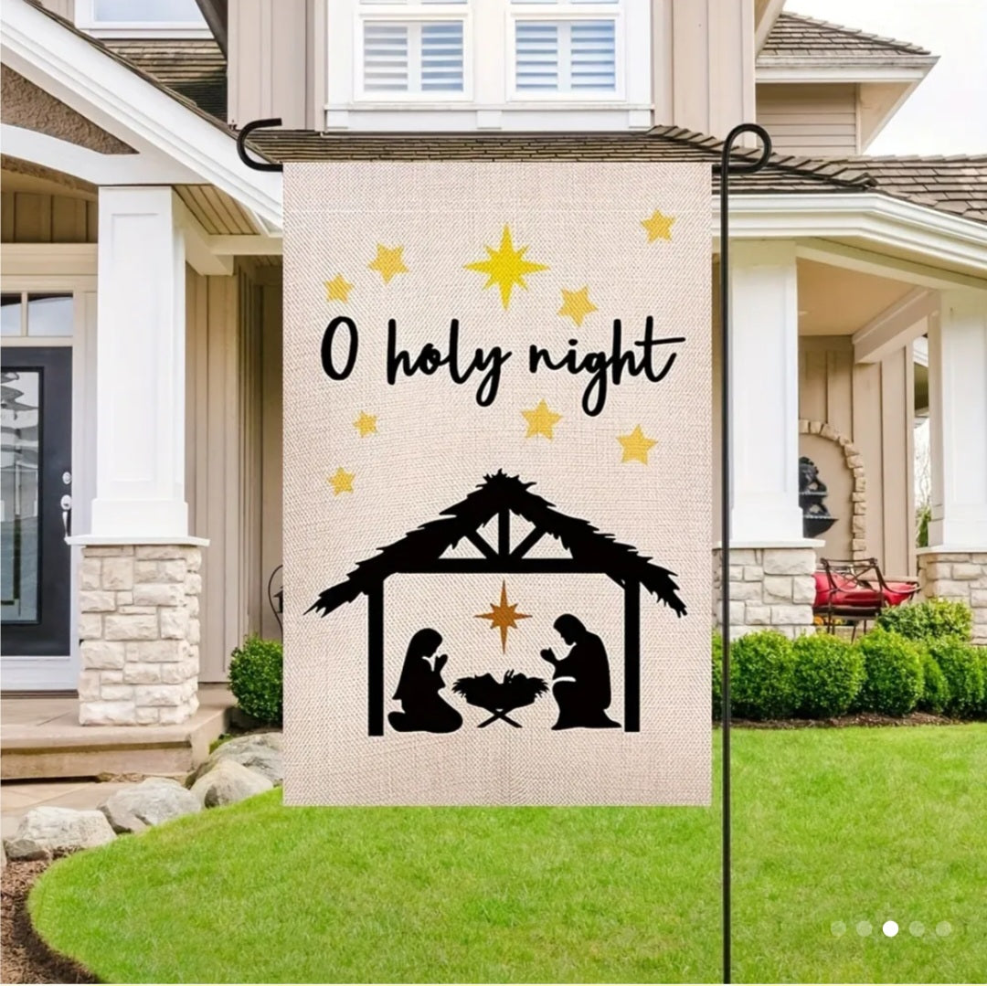 Oh Holy Night Garden Flag