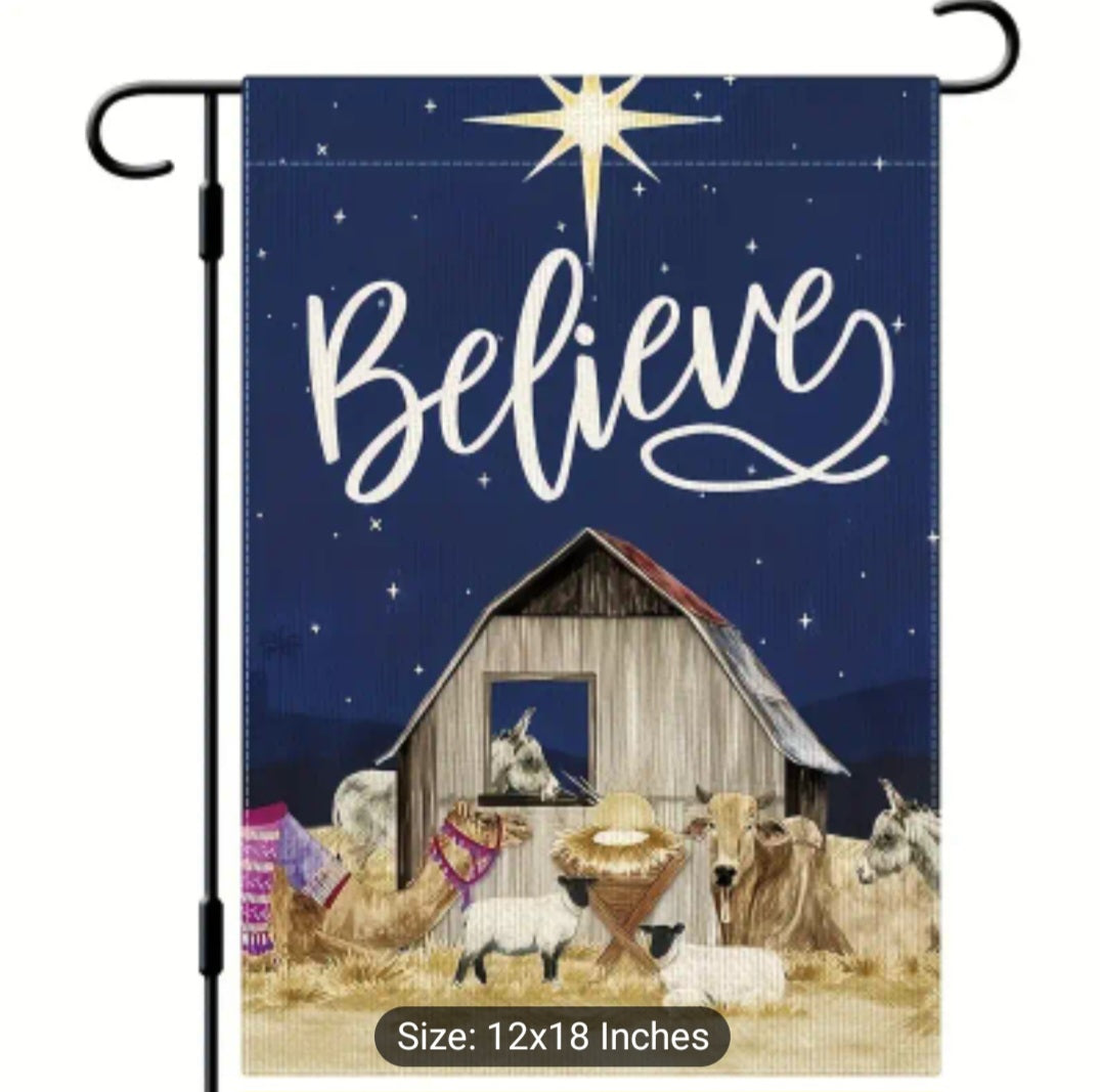 Believe Garden Flag