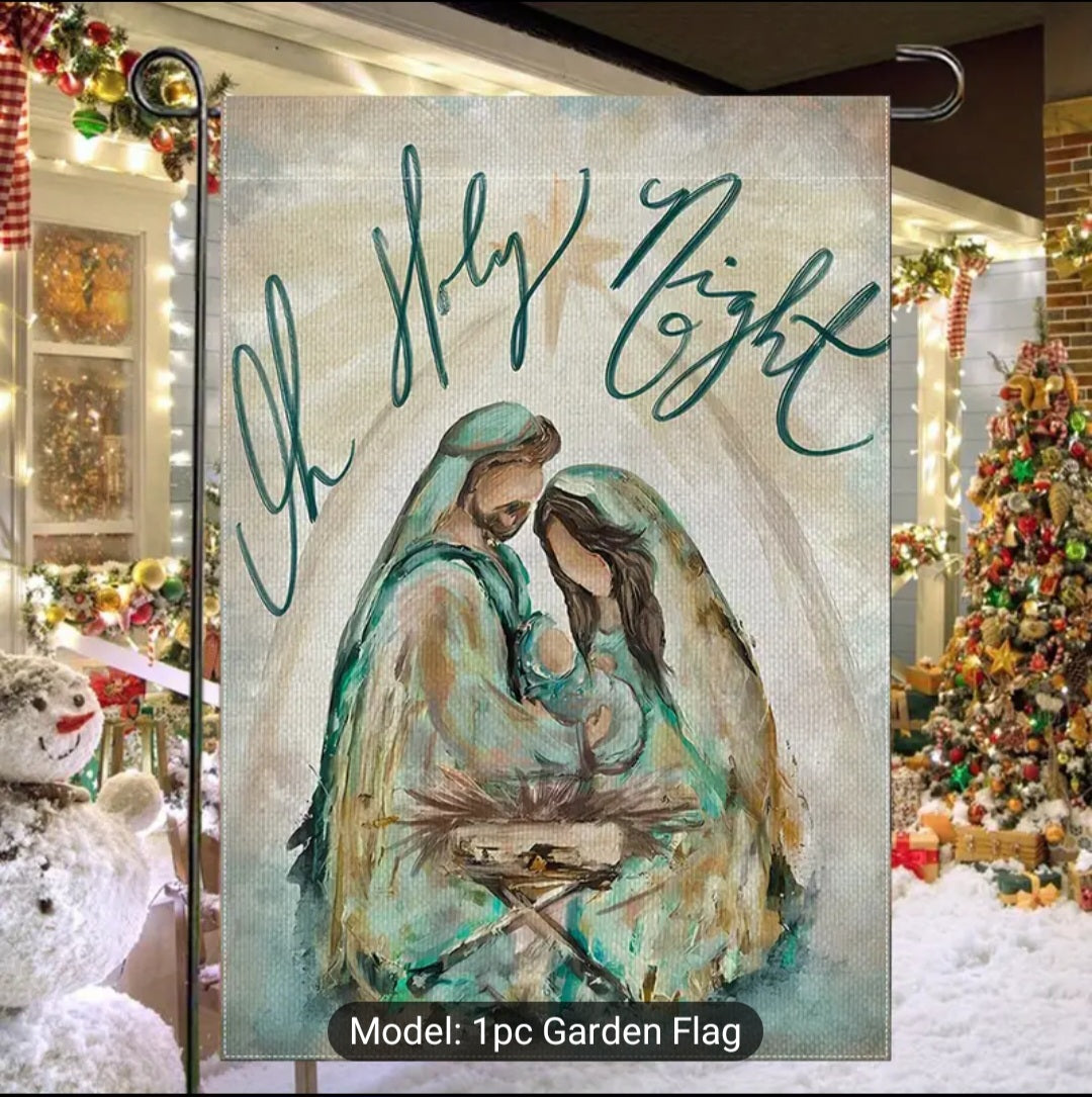 Oh Holy Night Garden Flag